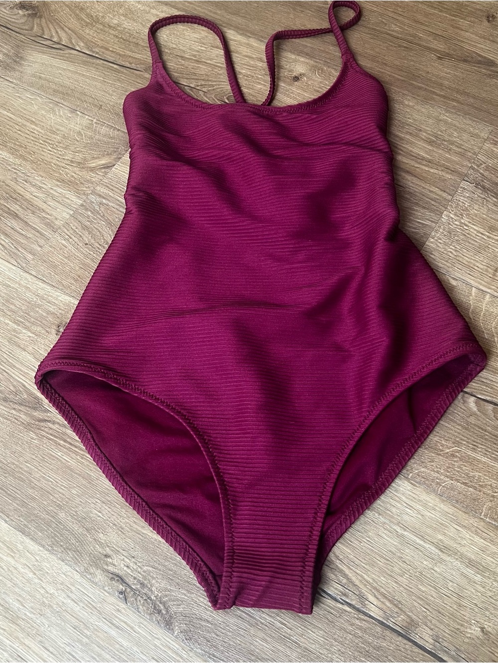 NWT Old Navy Ribbed One-Piece Swimsuit in Burgundy